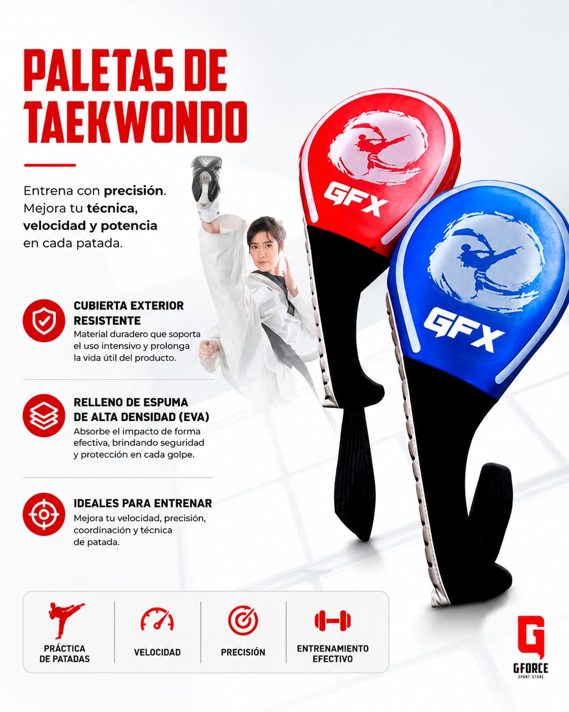 PALETA DOBLE TAEKWONDO